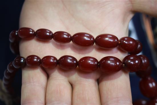 Cherry amber beads